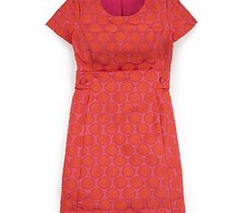 Spot Jacquard Dress, Blue,Orange 34301309