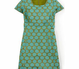 Boden Spot Jacquard Dress, Blue,Orange 34301473