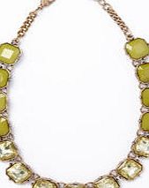 Boden Square Stone Necklace, Gold 34239533