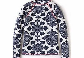 Boden St Ives Rash Vest, French Navy Mosaic,Multi