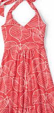 Boden St Lucia Dress, Soft Red Retro Leaf 34625095