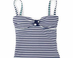 Boden St Lucia Tankini Top, Sailor Blue/Ivory