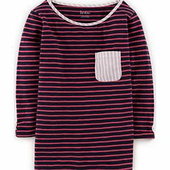Boden Stripe Pocket Tee, Navy/Rose Bloom 34341081