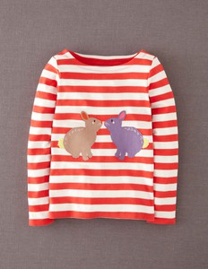 Stripy Animal Appliqu&eacute; T-shirt 31719