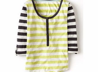 Boden Stripy Henley, Lime/Pewter,Navy/Freshwater