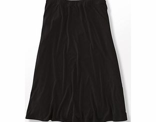 Boden Swishy Jersey Skirt, Black,Raven Spot 33628108