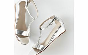 Boden T-Bar Wedge Sandal, Silver,Zest,Bright