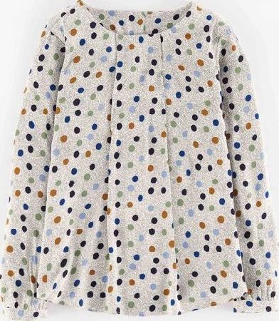 Boden, 1669[^]35182948 Tamara Top Blue Multi Scribble Spot Boden, Blue