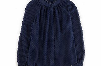 Boden Textured Silk Blouse, Light Pink,Blue,White