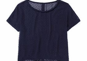 Boden Textured Silk Top, Blue 34317537
