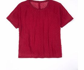 Textured Silk Top, Red 34457762