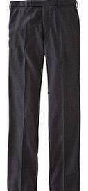 The Brompton Wool Trouser, Navy Wool,Charcoal