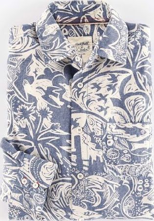 Boden, 1669[^]35154889 The Indigo Shirt Mark Hearld Chambray Coastal