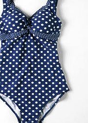 Boden Twist Front Swimsuit, Mariner Blue Spot 34092601