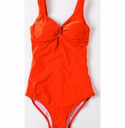 Twist Front Swimsuit, Tropical Orange,Hibiscus