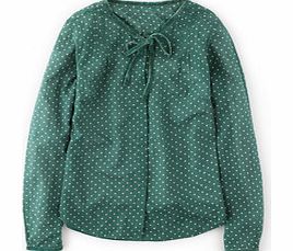 Boden Velvet Trim Top, Green,Dusty Rose 34323949