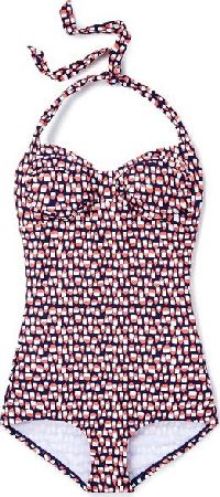 Boden Vintage Boyleg Swimsuit Sailor Blue Geo Boden,