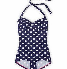 Boden Vintage Boyleg Swimsuit, Sailor Blue Spot,Sailor