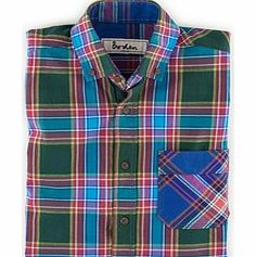Boden Walker Shirt, Green Check,Blue 34220988