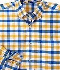 Boden Washed Oxford Shirt, Yellow/Navy Check 34883439
