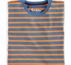Boden Washed T-shirt, Midnight/Toffee Breton,Light