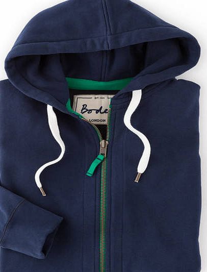 Boden Washed Zip Through Hoody, Blue 34272021