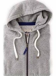 Boden Washed Zip Through Hoody, Grey Marl,Blue,Merlot