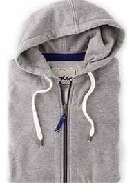 Boden Washed Zip Through Hoody, Grey Marl,Merlot,Blue