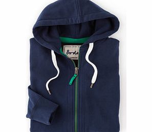 Boden Washed Zip Through Hoody, Merlot,Blue,Washed