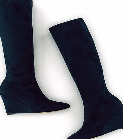 Boden Wedge Stretch Boot, Blue 34218693