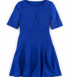 Boden Wool Skater Dress, Bright Blue,Grey 34437442