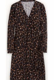 Boden Wrap Dress, Black/Tobacco Painted Leopard 34386888