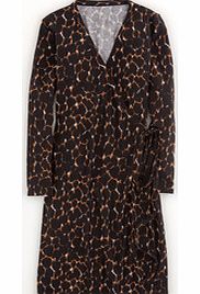 Boden Wrap Dress, Black/Tobacco Painted Leopard 34386920