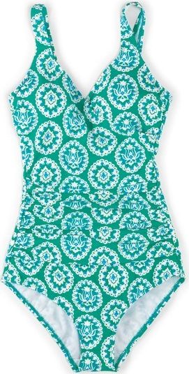 Boden, 1669[^]34564252 Wrap Front Swimsuit Green Boden, Green 34564252