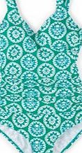 Boden Wrap Front Swimsuit, Lotus Woodblock 34564229