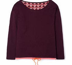 Boden Yoga Drawcord Top, Maroon,Blue 34595108