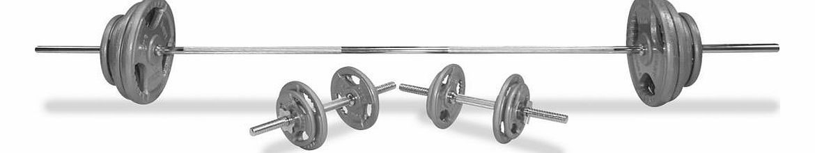 Body Power 100Kg 5FT Tri-Grip Combi Standard Weight Set