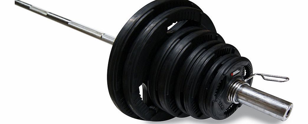 Body Power 105Kg Rubber Encased Tri-Grip Olympic Set