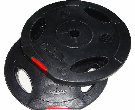 Body Power 10Kg Tri Grip VINYL Standard Weight Disc Plates