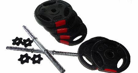 Body Power 16Kg Tri Grip VINYL Dumbbell Set