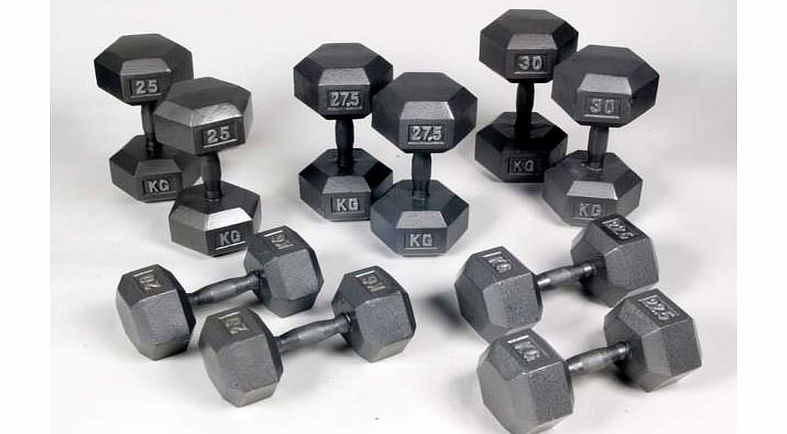 Body Power 20-30Kg Hex Dumbbell Set (5 Pairs)