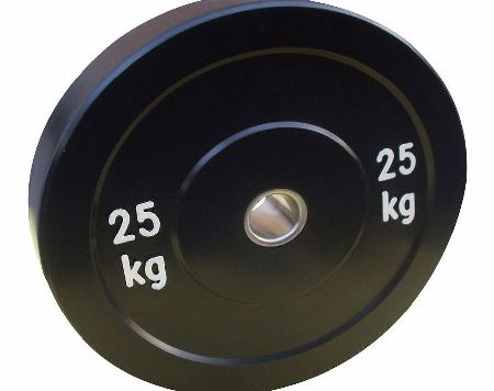 Body Power 25Kg Solid Rubber Olympic Disc Weight Plate (x1)