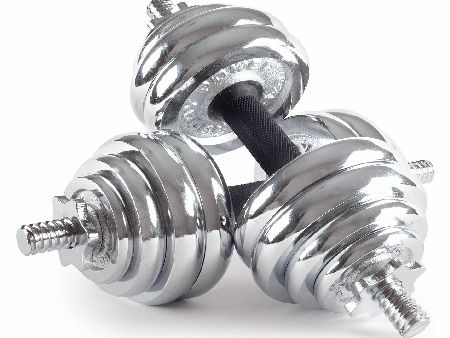 Body Power 30kg Chrome Spinlock Dumbbell Set