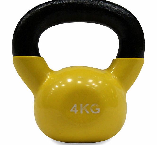 Body Power 4kg Vinyl Coated Kettle Bell (x1)