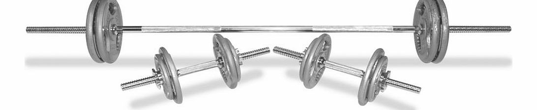 Body Power 50Kg 5FT Tri-Grip SPINLOCK Set