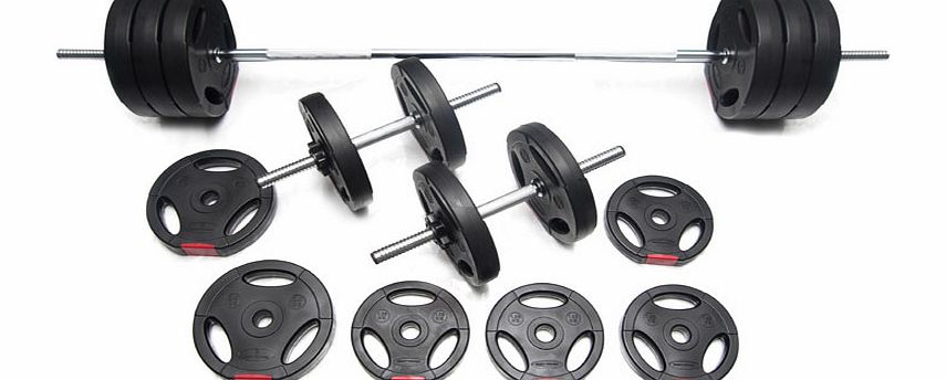 Body Power 52Kg Tri-Grip Vinyl Weight Set