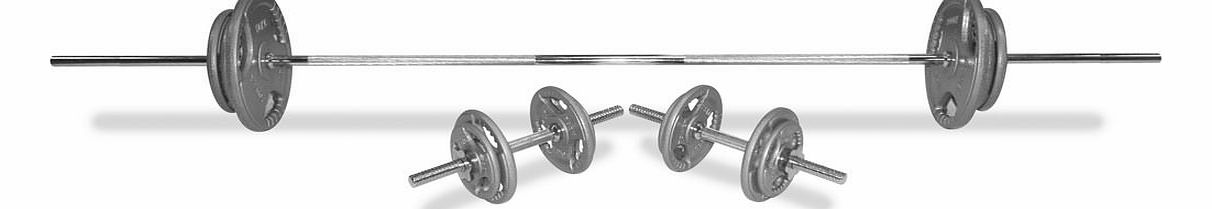 Body Power 71Kg 6FT Tri-Grip Combi Standard Weight Set