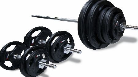 Body Power 72 Kg 6Ft Standard Rubber Encased Tri-Grip