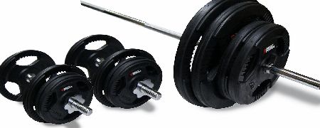 Body Power 72Kg 6Ft Standard Rubber Encased Tri-Grip COMBI