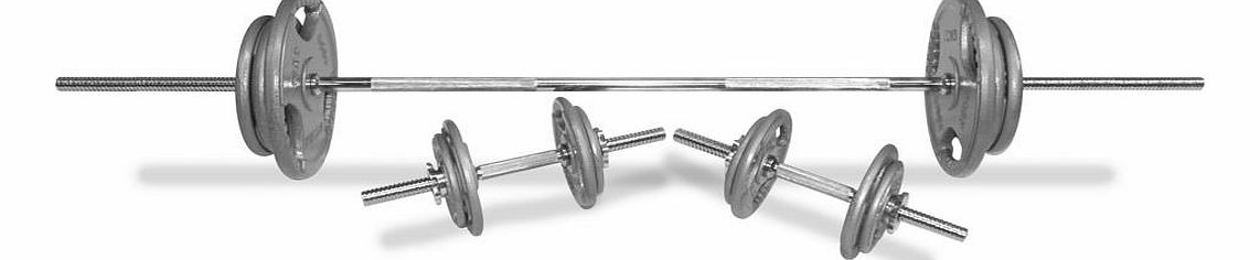 Body Power 72Kg 7FT Tri-Grip SPINLOCK Set